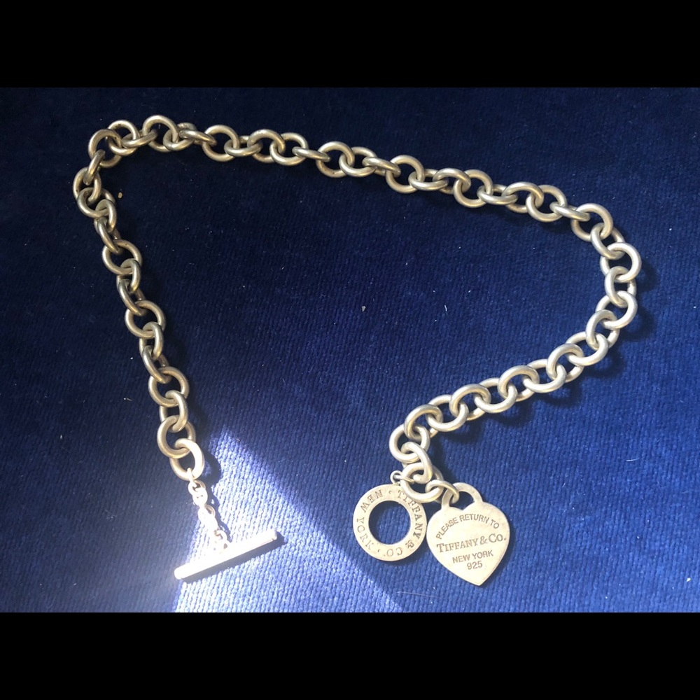 Tiffany and Co heart shaped toggle necklace